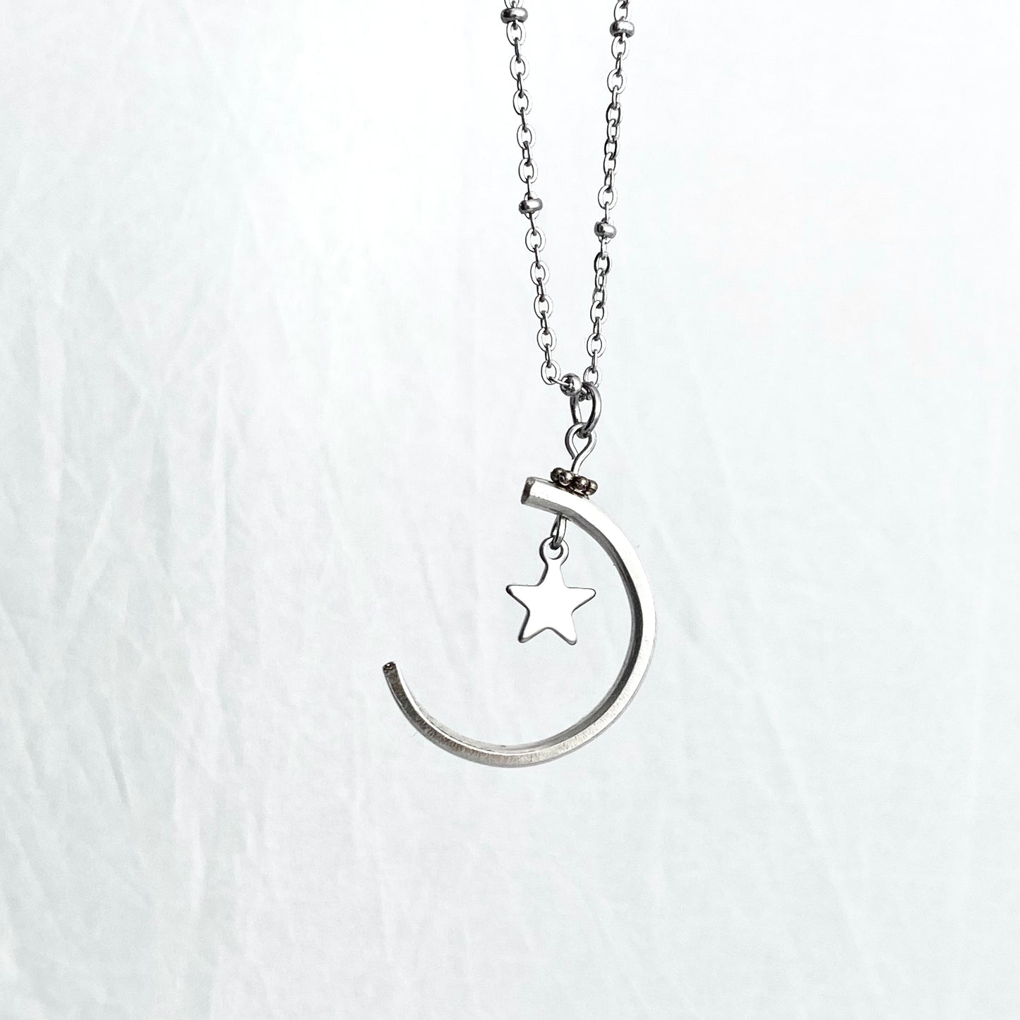 Crescent Moon Fork Tine Necklace, Moon Phase Jewelry, Vintage Silverware Jewelry Necklaces callistafaye   