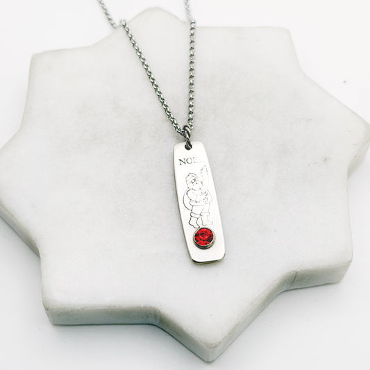 Noel Santa, Christmas Pendant, Reclaimed Collector's Spoon Necklace, Vintage Souvenir Spoon Jewelry Necklaces callistafaye