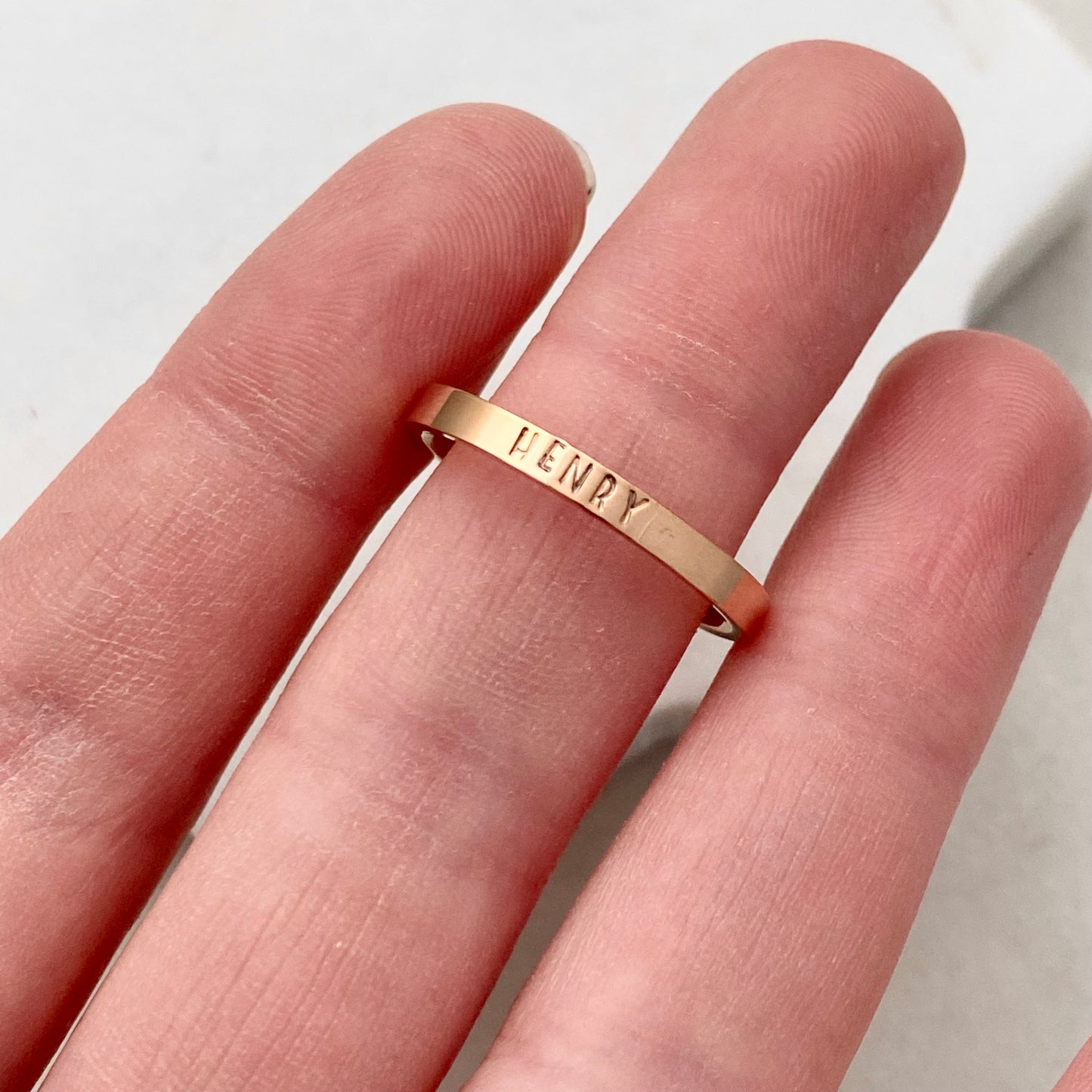 Henry, Size 8, Rose Gold Mini Stacking Ring, Stainless Steel Jewelry, Minimalist Rings, Waterproof Jewelry, Dainty Ring, Stacking Ring Set Rings callistafaye   