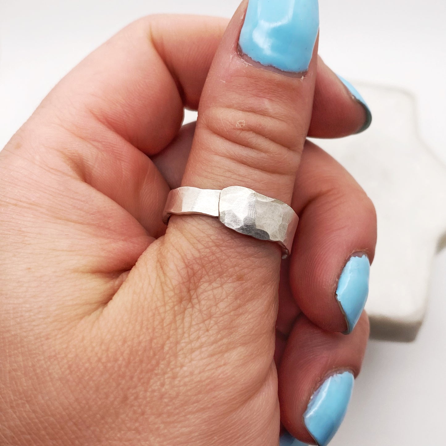 Fork Tine Ring, Hammered Stacking Ring, Reversible Ring Rings callistafaye
