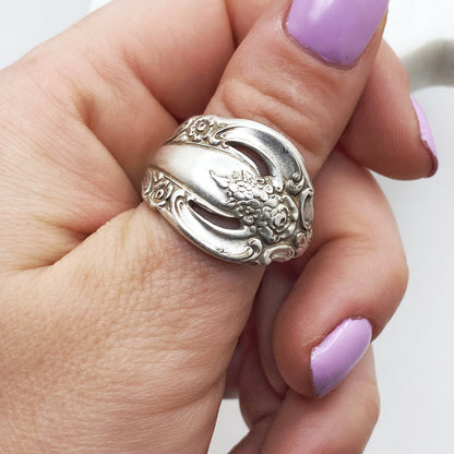 Silver Artistry 1965, Custom Size Spoon Ring, Vintage Silverware Ring Rings callistafaye   