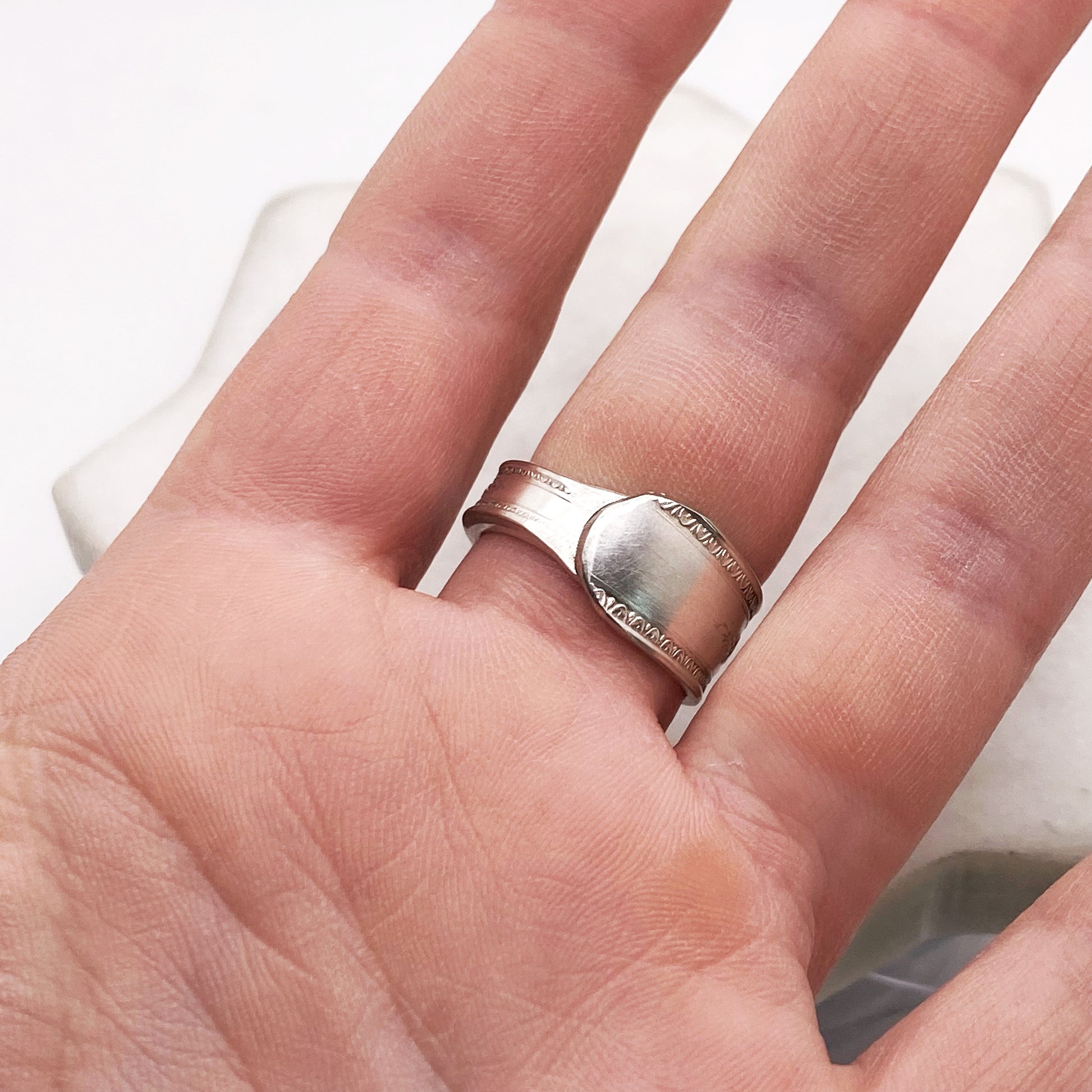 Orleans 1927, Custom Size Spoon Ring, Vintage Silverware Ring Rings callistafaye
