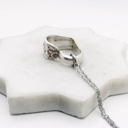 Daffodil 1950, RARE Small Floating Heart, Vintage Spoon Jewelry Hearts callistafaye