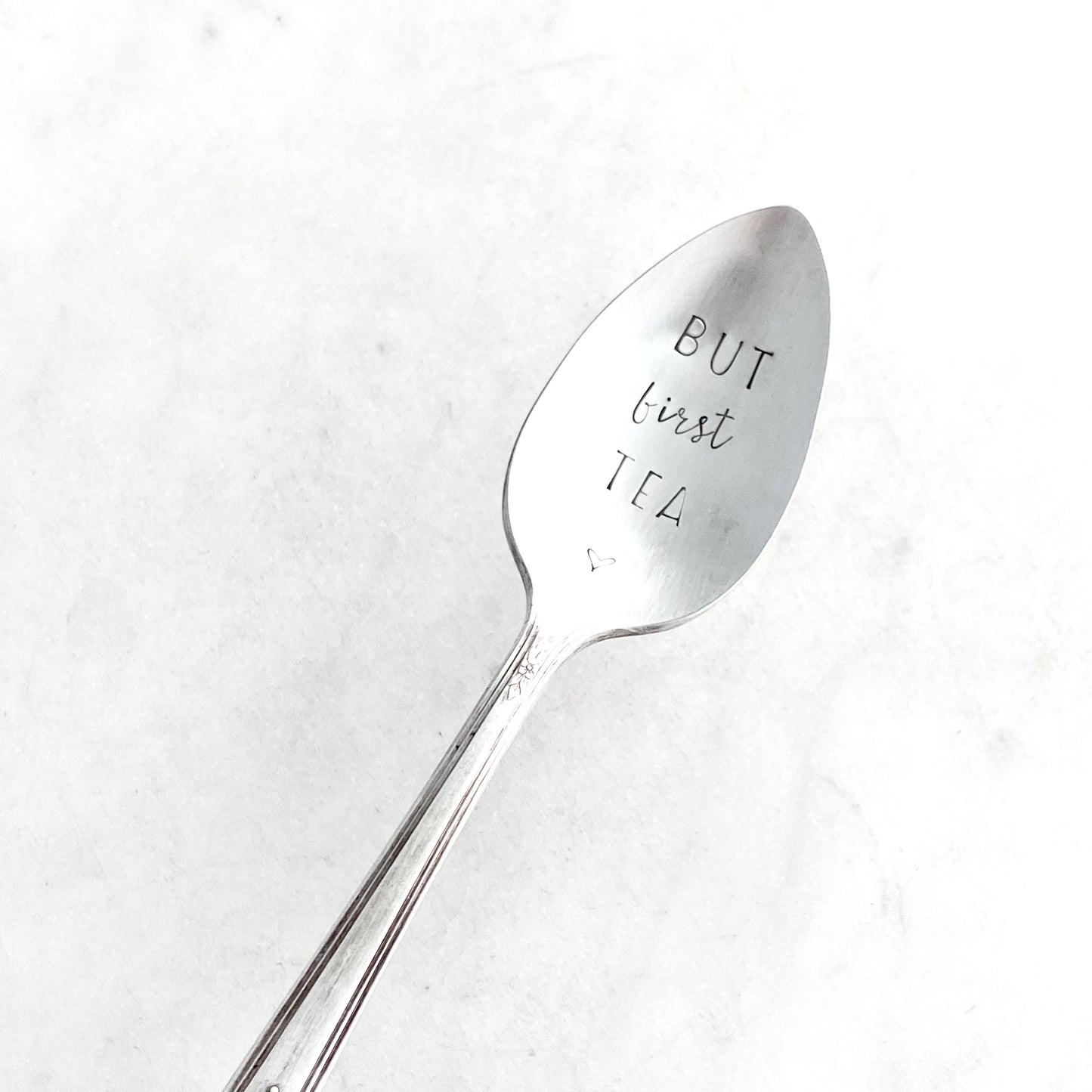 But First Tea, Hand Stamped Vintage Spoon Spoons callistafaye   