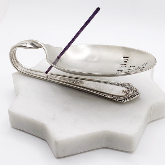 Manifest that Shit, Three 1920, Incense Holder, Vintage Spoon Decor Incense Holder callistafaye   