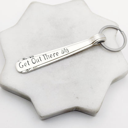 Get Out There, Spoon Handle Keychain Keychains callistafaye