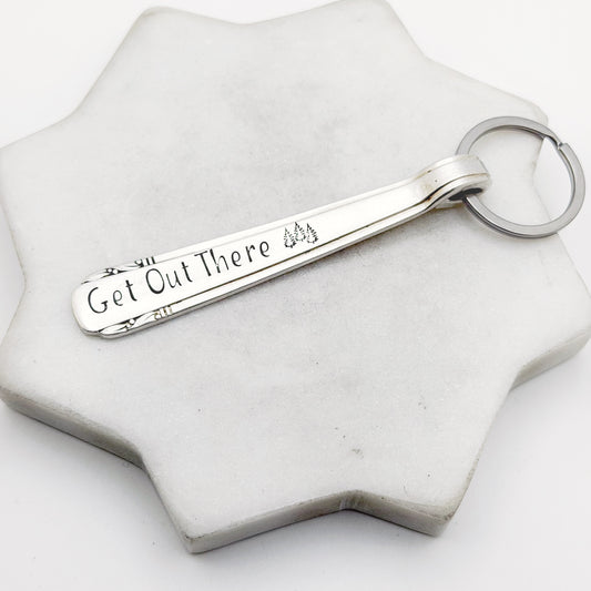 Get Out There, Spoon Handle Keychain Keychains callistafaye