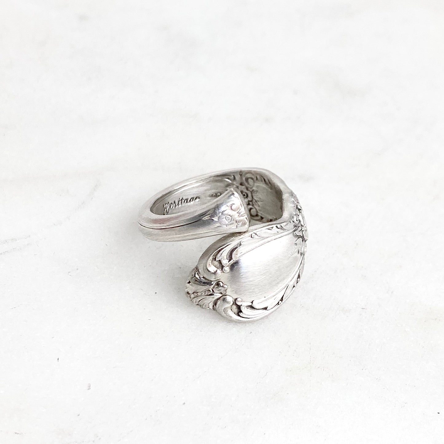 Tiny Heritage 1953, Size 7.5, Demi Spoon Spiral Ring, Vintage Spoon Ring Rings callistafaye   