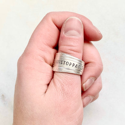 Unstoppable, Cotillion 1937, Custom Size Spoon Ring, Vintage Silverware Ring Rings callistafaye   