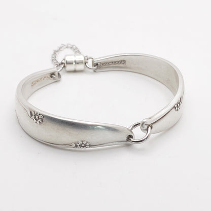 Silver Flower 1960, RARE Two-Part Spoon Bracelet, Vintage Spoon Handle, Vintage Spoon Bracelet Bracelets callistafaye