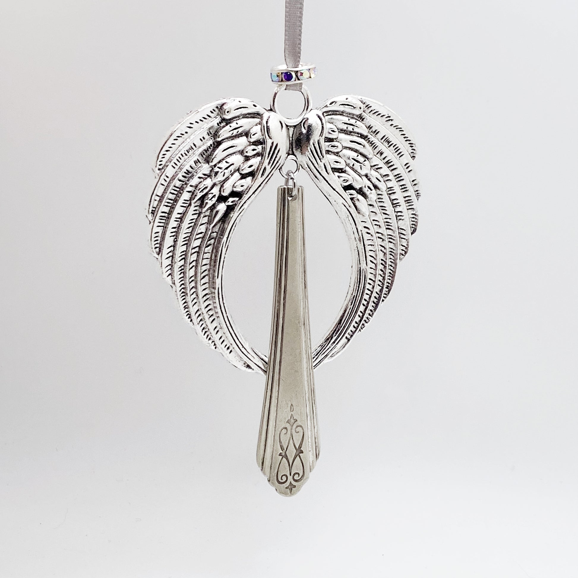 Large Angel Ornament, Drexel 1929, Hand Stamped Vintage Spoon Ornament Ornaments callistafaye