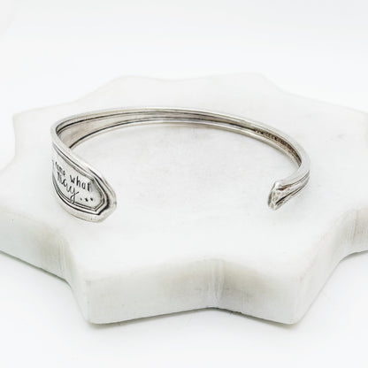 Come What May, Clinton 1919, Antique Cuff Bracelet, Vintage Spoon Handle, Iced Tea Spoon Bracelet Bracelets callistafaye