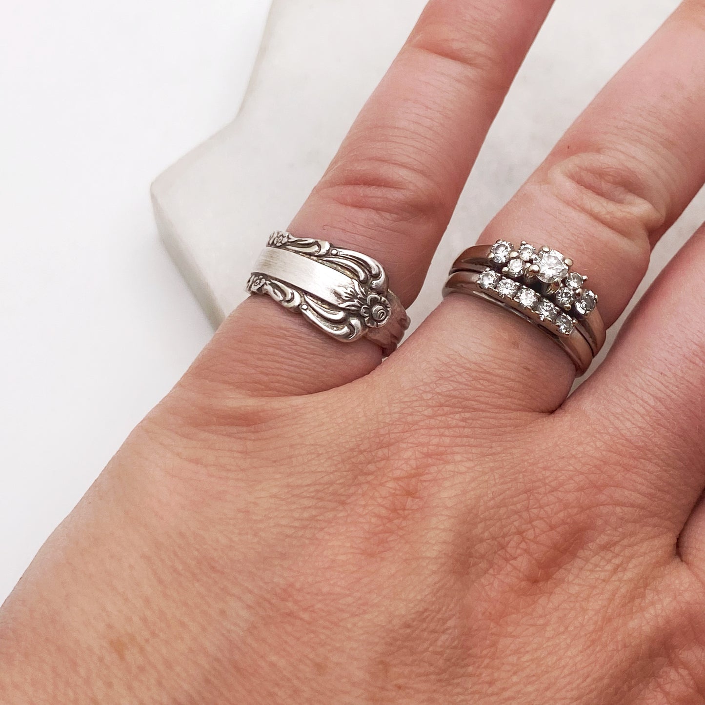 Tiny Bellfontaine 1973, Custom Size, RARE Demi Spoon Ring, Vintage Spoon Ring Rings callistafaye