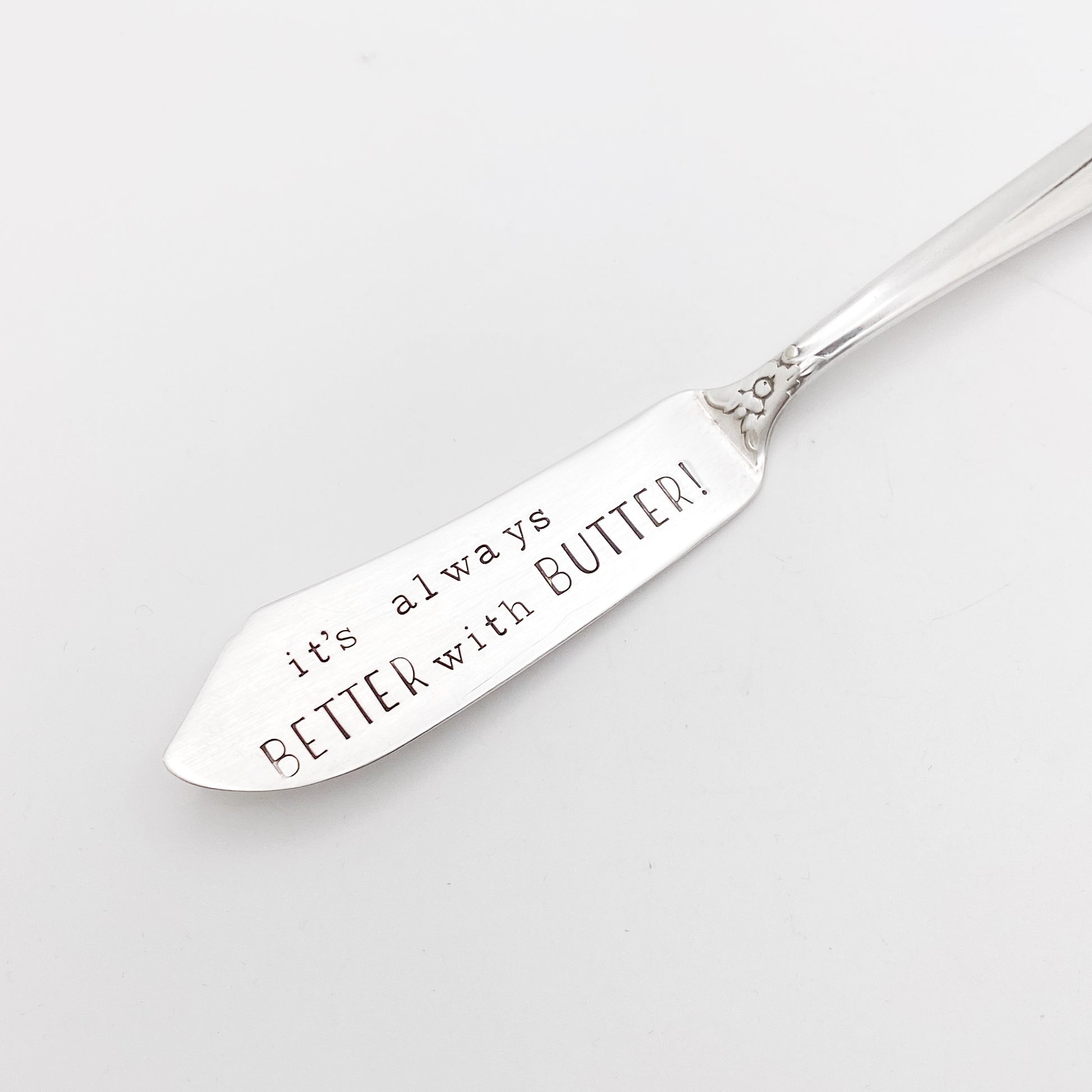 It’s Always Better with Butter, Hand Stamped Vintage Spreader Spreaders callistafaye