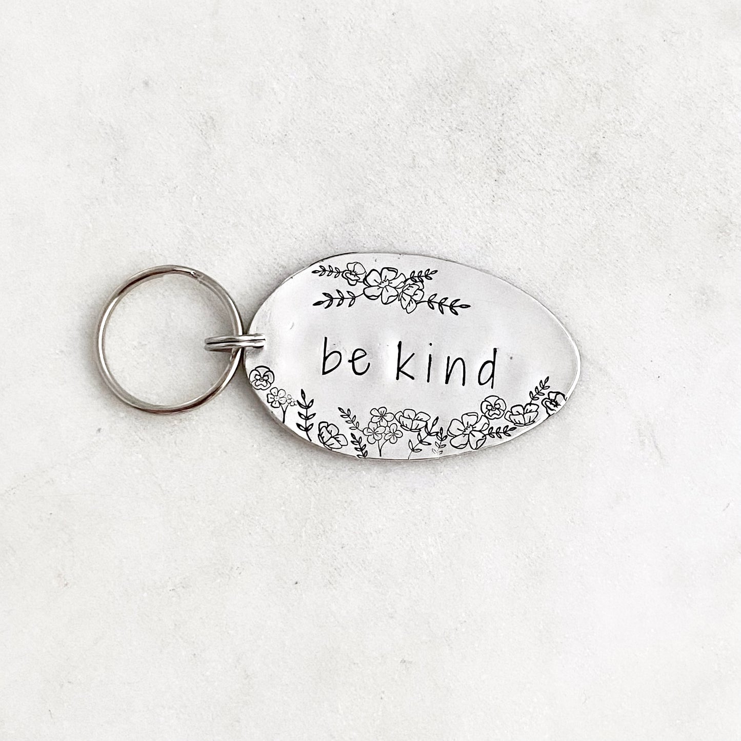 Be Kind, Hand Stamped Vintage Spoon Keychain Keychains callistafaye   