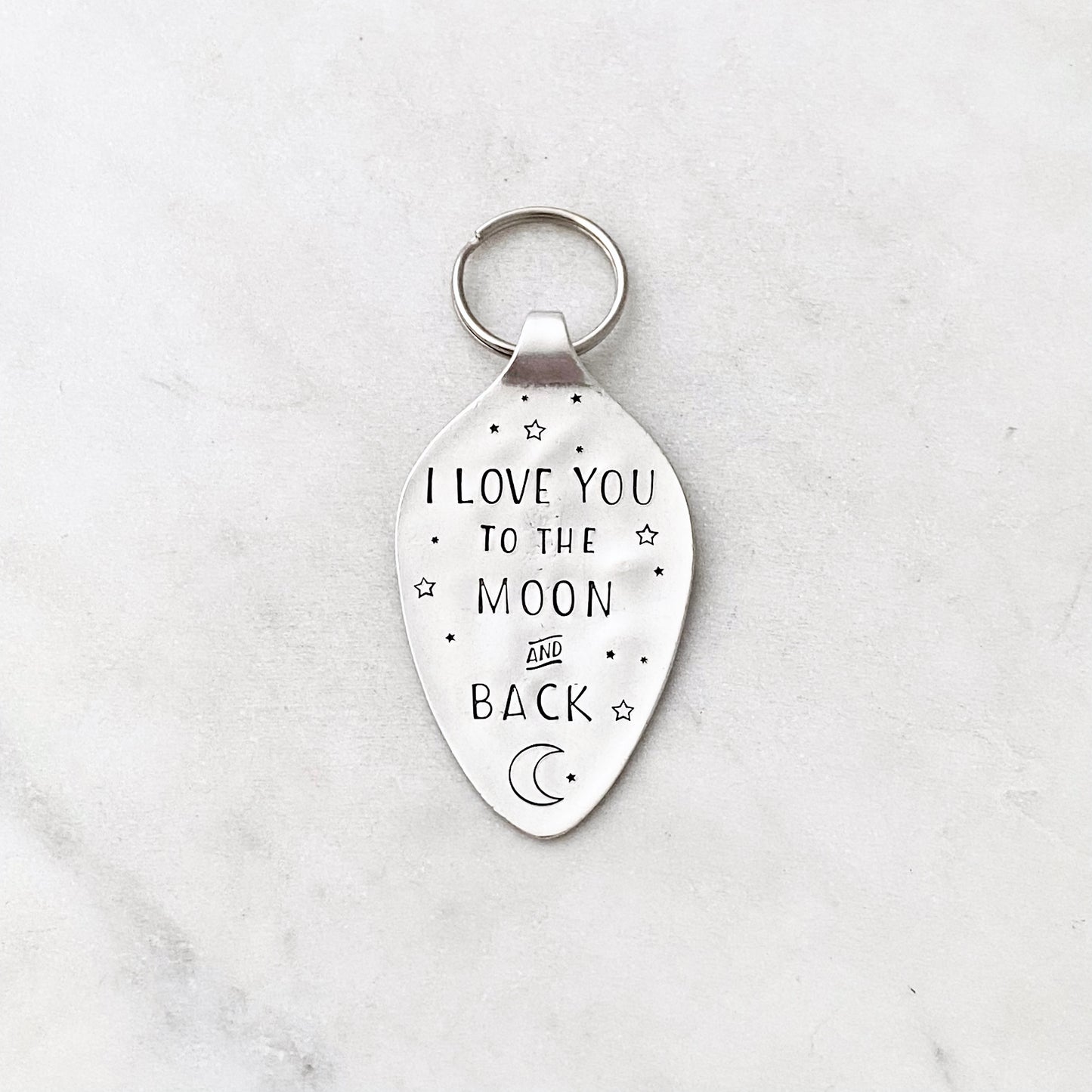 I Love You…, Hand Stamped Vintage Spoon Keychain Keychains callistafaye   