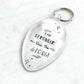 I am Stronger Than the Storm, Hand Stamped Vintage Spoon Keychain Keychains callistafaye   