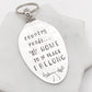 Country Roads Take Me Home, Hand Stamped Vintage Spoon Keychain Keychains callistafaye   