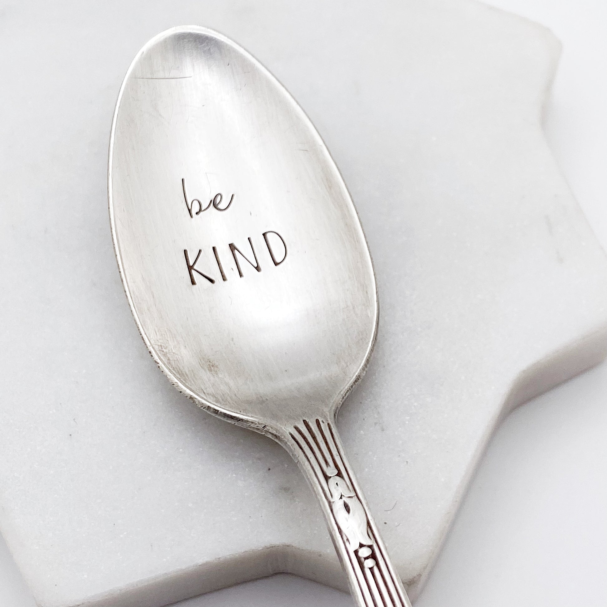 Be Kind, Hand Stamped Vintage Spoon Spoons callistafaye   