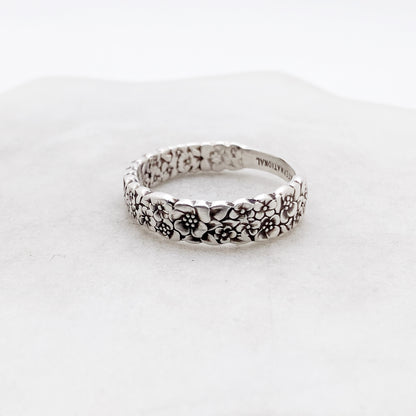 Tiny Love Precious Flower 1970, RARE Demi Spoon Ring, Vintage Spoon Ring Rings callistafaye