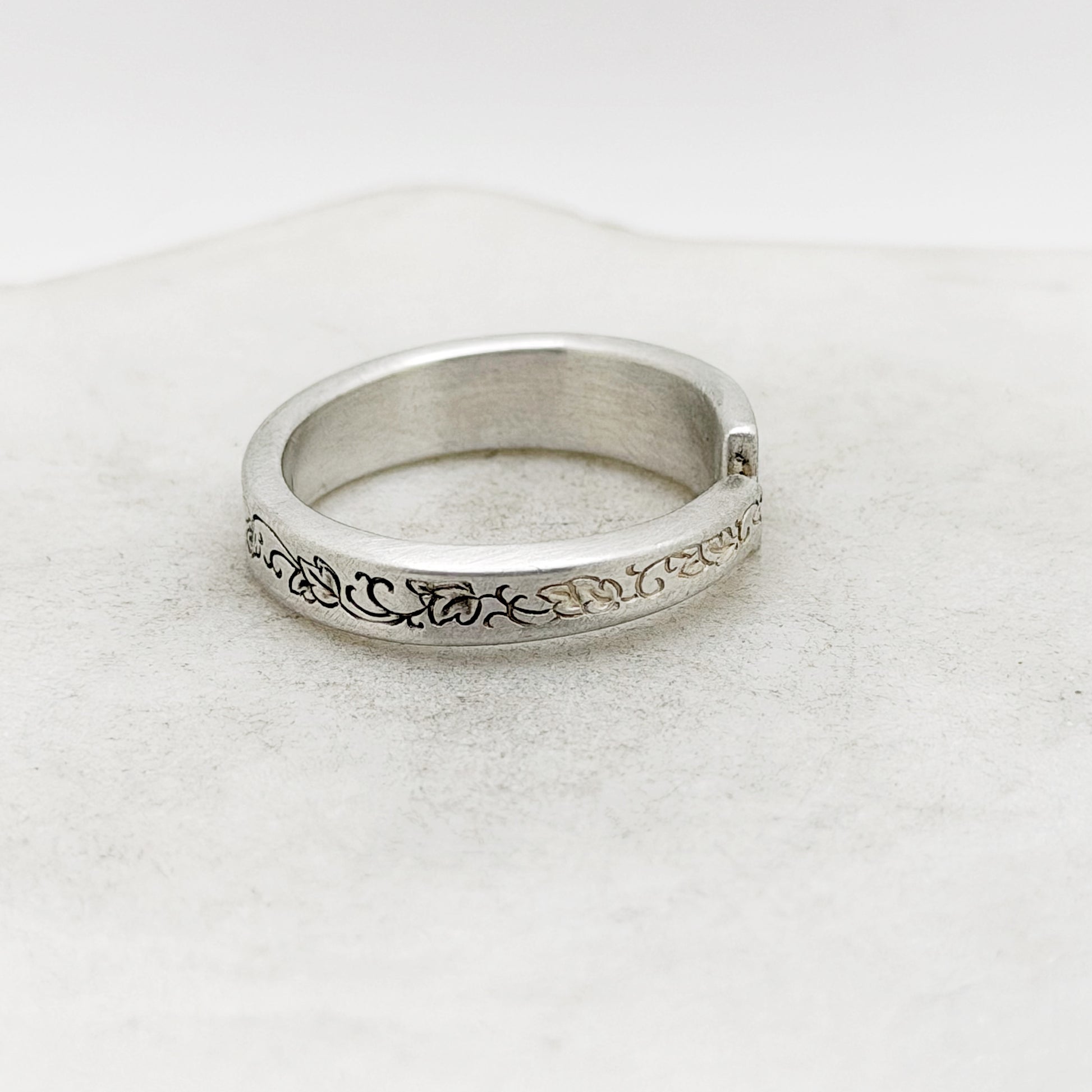 Tiny Silver Lace 1968, Custom Size, RARE Demi Spoon Ring, Vintage Spoon Ring Rings callistafaye