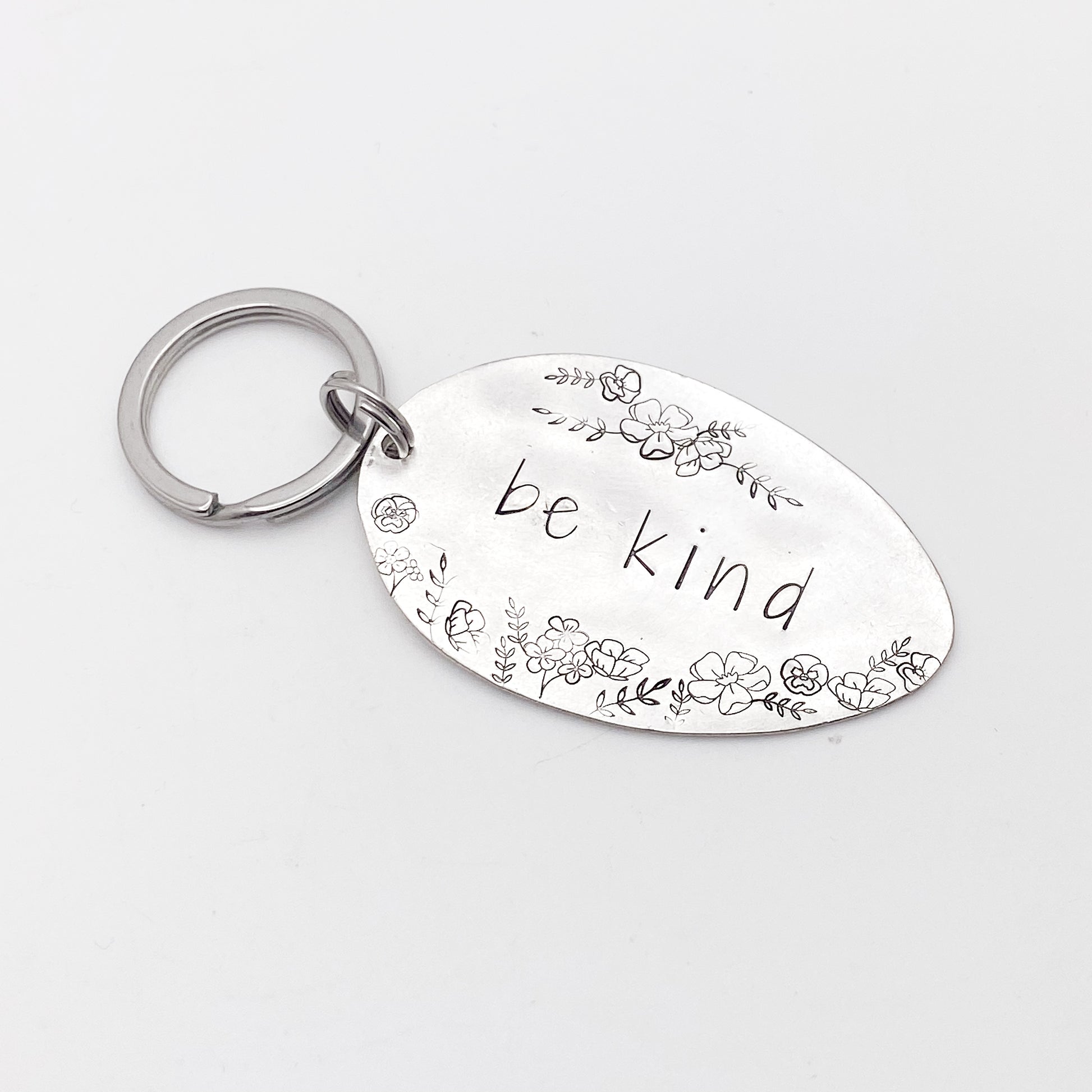 Be Kind, Hand Stamped Vintage Spoon Keychain Keychains callistafaye