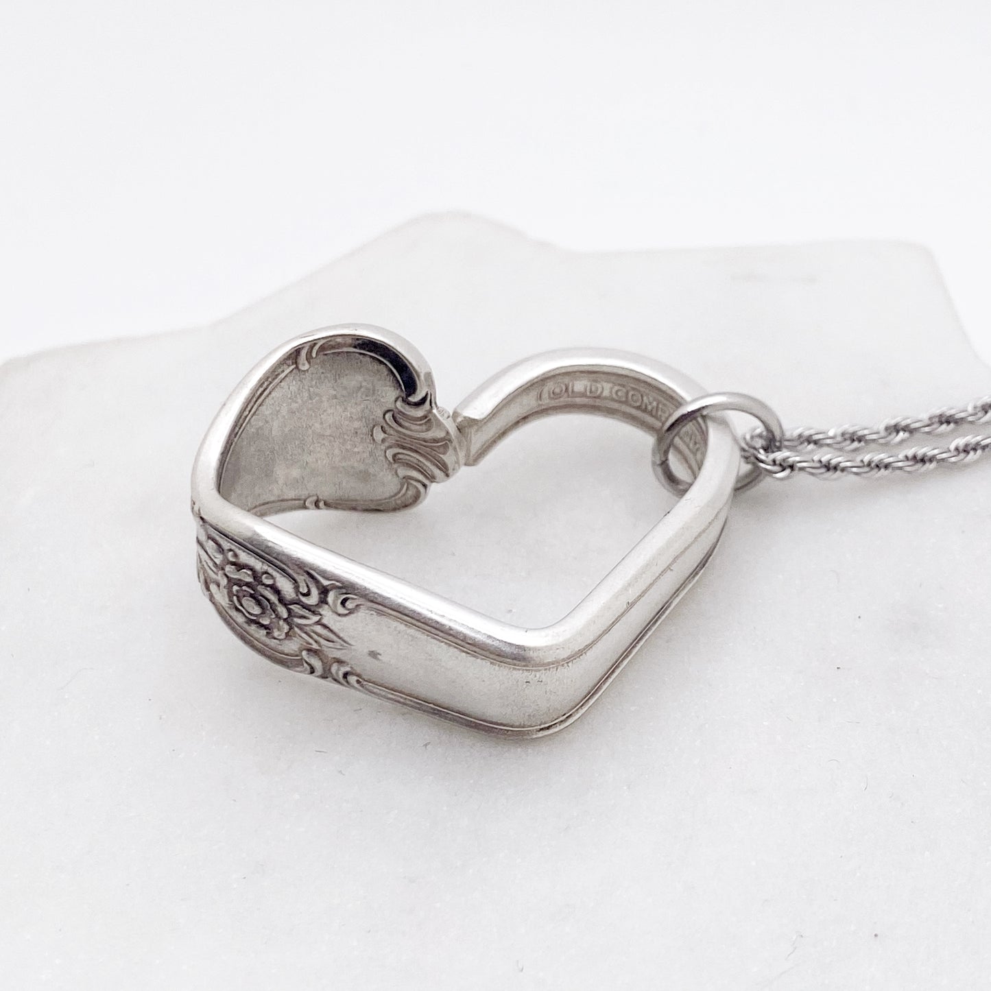 M Monogram, Signature 1950, Floating Heart, Vintage Spoon Jewelry Hearts callistafaye   