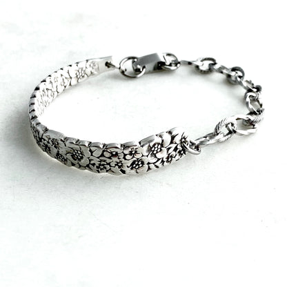 Love Precious Flower 1970, RARE Half Chain Bracelet, Vintage Spoon Jewelry Bracelets callistafaye   