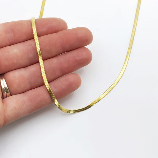 Herringbone Chain, Dainty Layering Necklace, Stainless Steel Jewelry, Minimalist Necklace, Waterproof Jewelry, Dainty Necklace Necklaces sst callistafaye