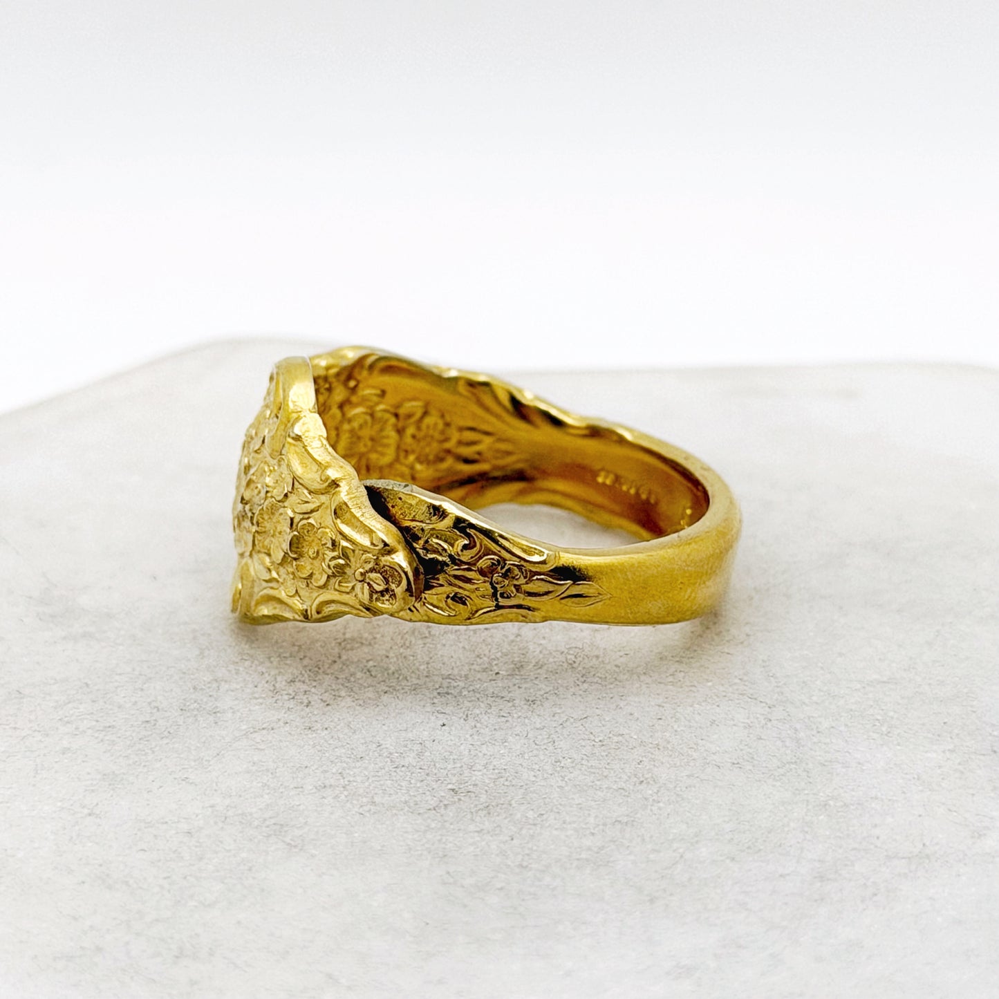 Tiny Golden Renaissance 1971, Size 10, RARE Demi Spoon Ring, Vintage Spoon Ring Rings callistafaye