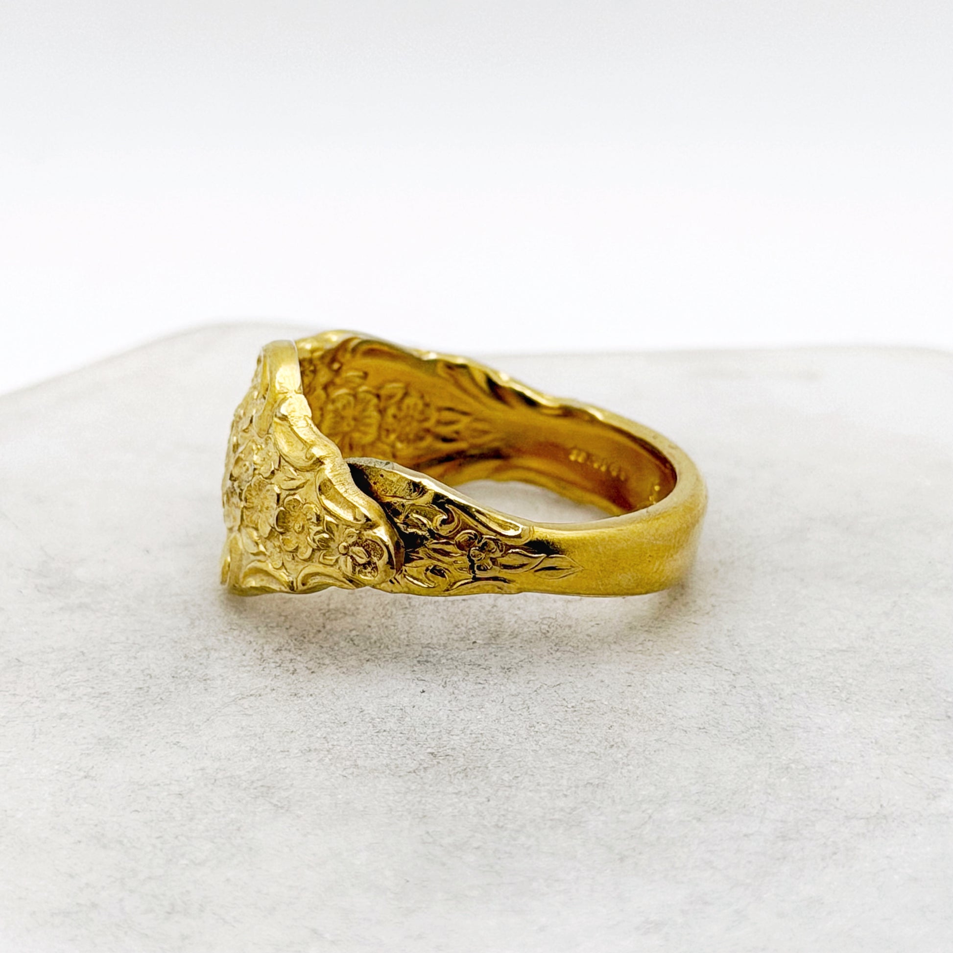 Tiny Golden Renaissance 1971, Size 10, RARE Demi Spoon Ring, Vintage Spoon Ring Rings callistafaye