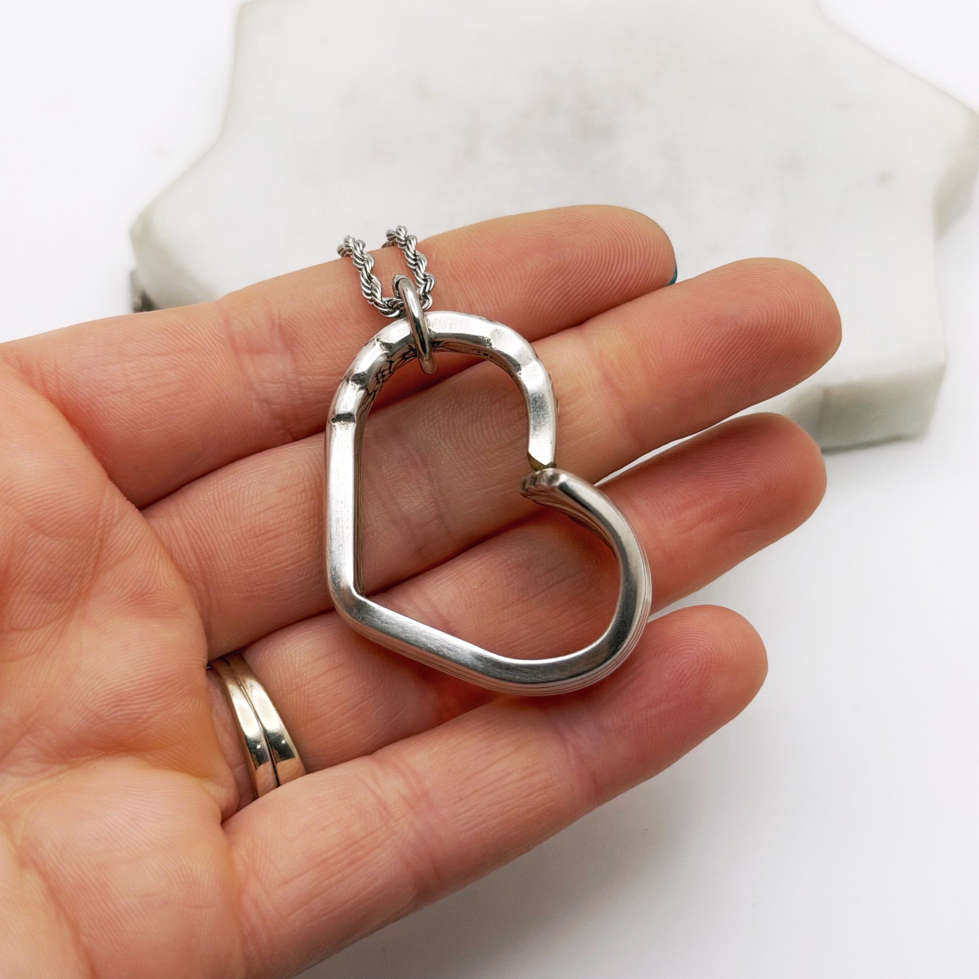 Floral Queen 1992, RARE Floating Heart, Vintage Spoon Jewelry Hearts callistafaye