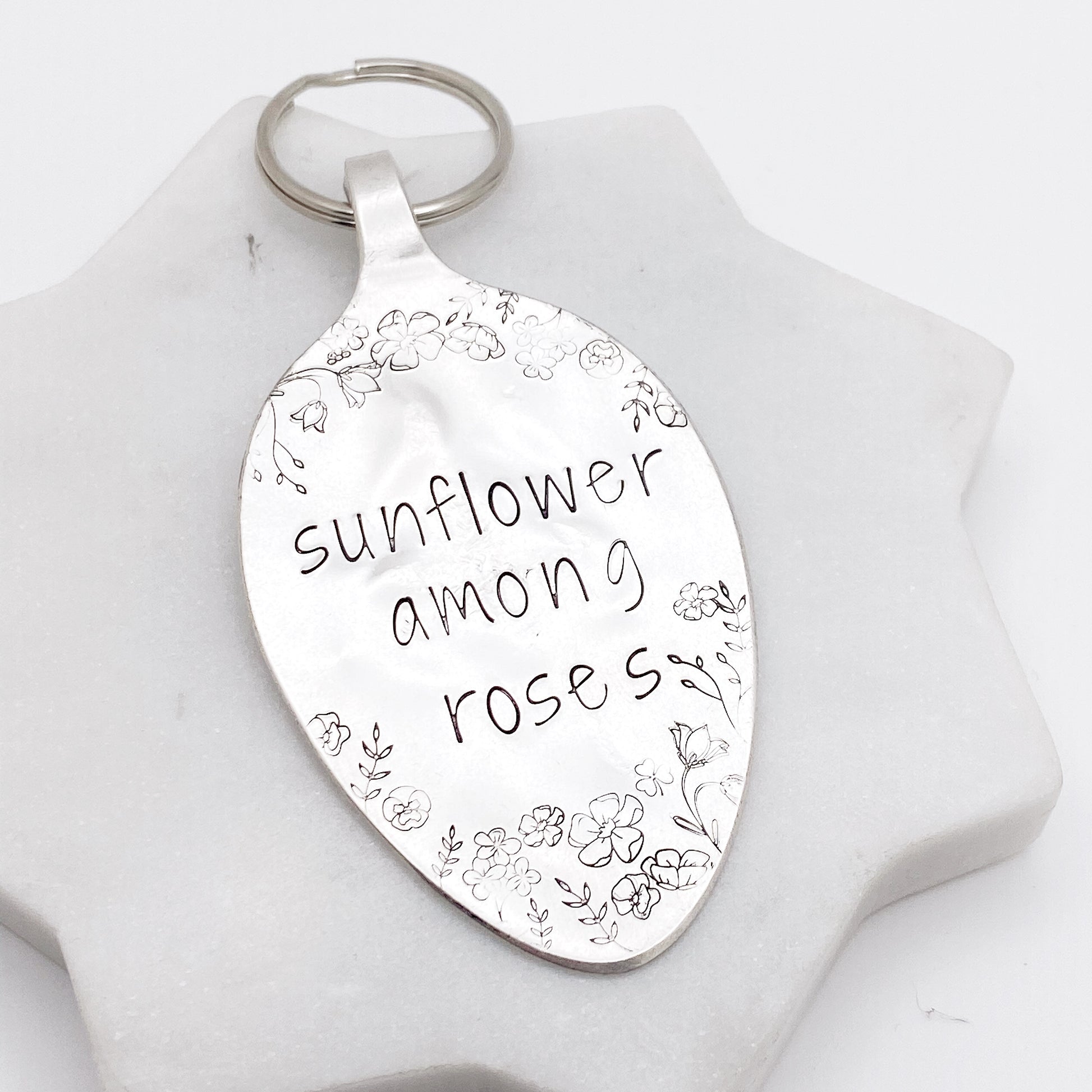 CUSTOM Hand Stamped Vintage Spoon Keychain Keychains callistafaye