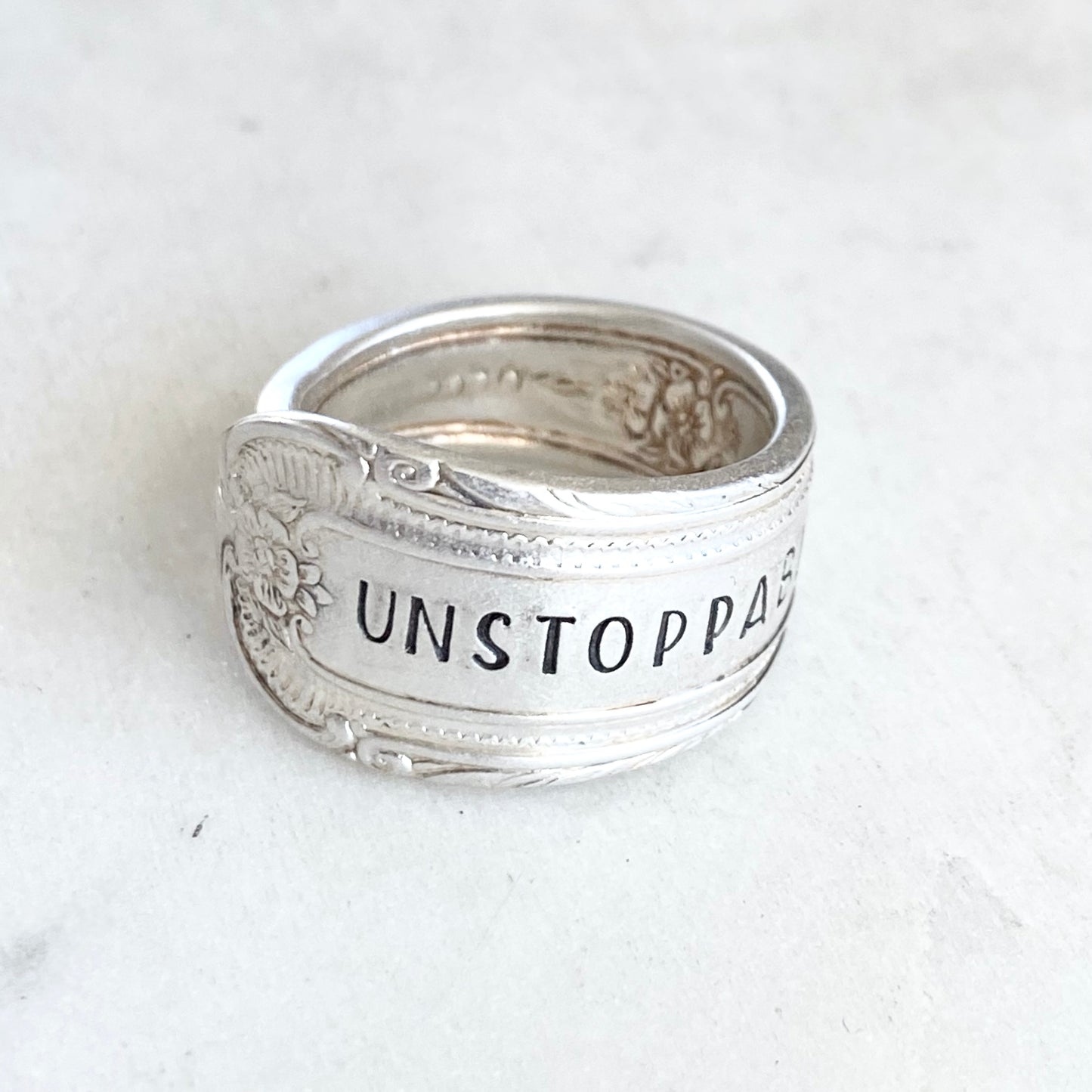 Unstoppable, Cotillion 1937, Custom Size Spoon Ring, Vintage Silverware Ring Rings callistafaye   