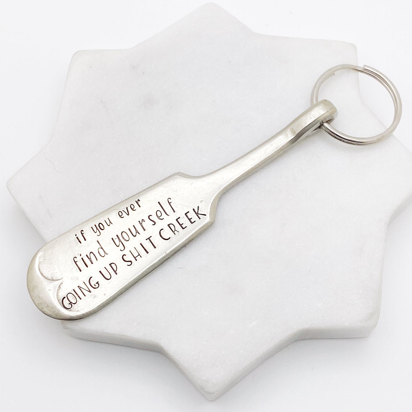 If You Ever Find Yourself Going Up Shit Creek, Shit Creek Paddle, Spoon Handle Keychain Keychains callistafaye   