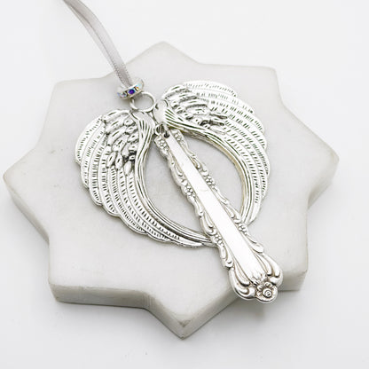 Large Angel Ornament, Bellfontaine 1973 RARE, Hand Stamped Vintage Spoon Ornament Ornaments callistafaye