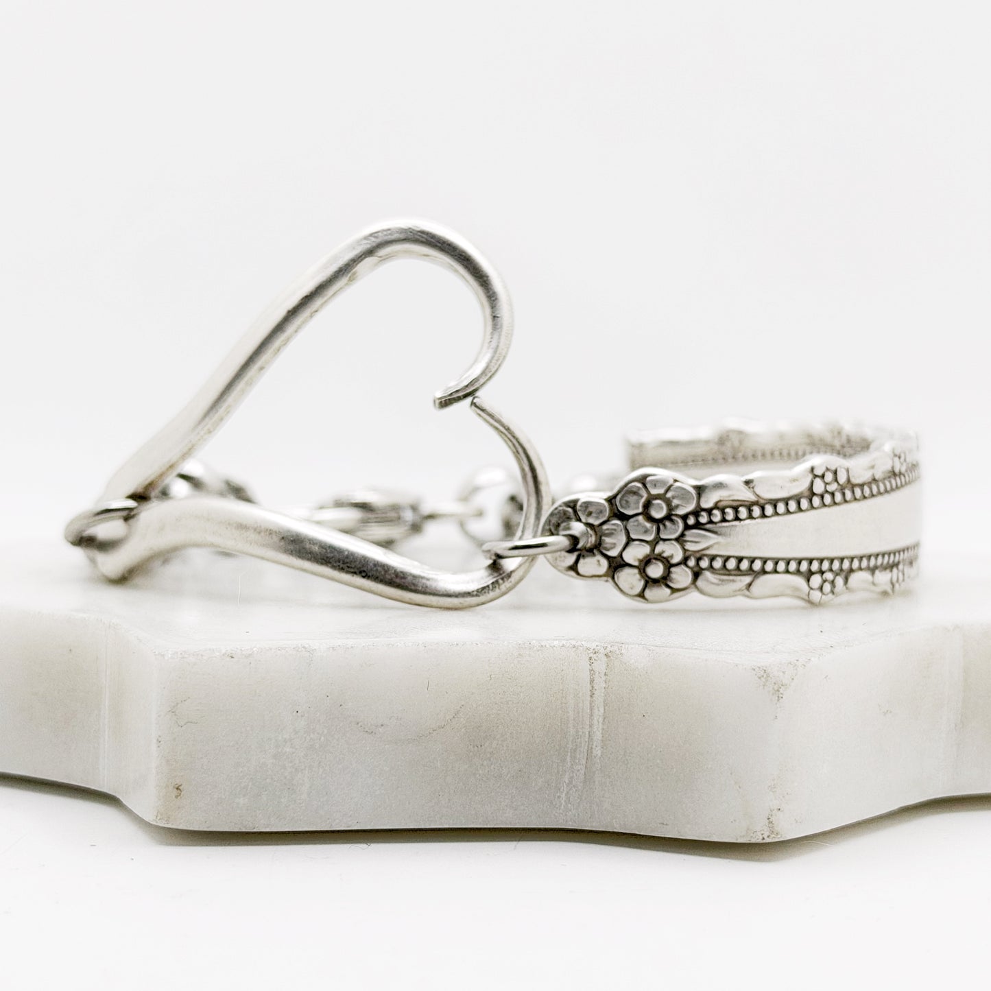 Royal Lace 1973, RARE Curly Fork Heart Bracelet, Vintage Spoon Handle, Vintage Fork Bracelet Bracelets callistafaye