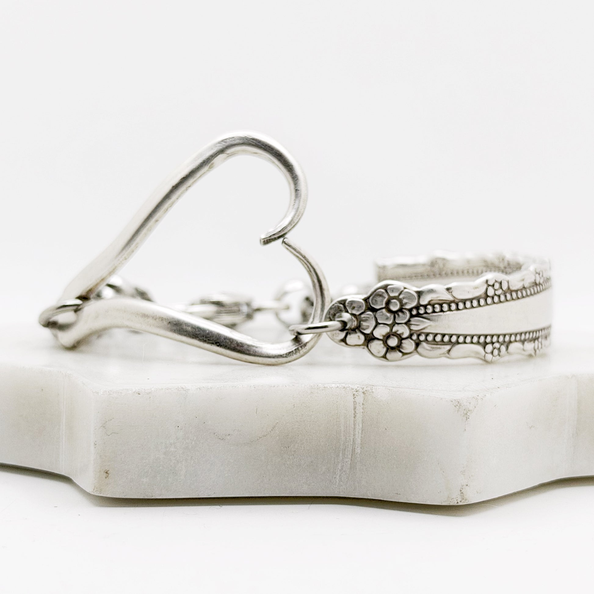 Royal Lace 1973, RARE Curly Fork Heart Bracelet, Vintage Spoon Handle, Vintage Fork Bracelet Bracelets callistafaye