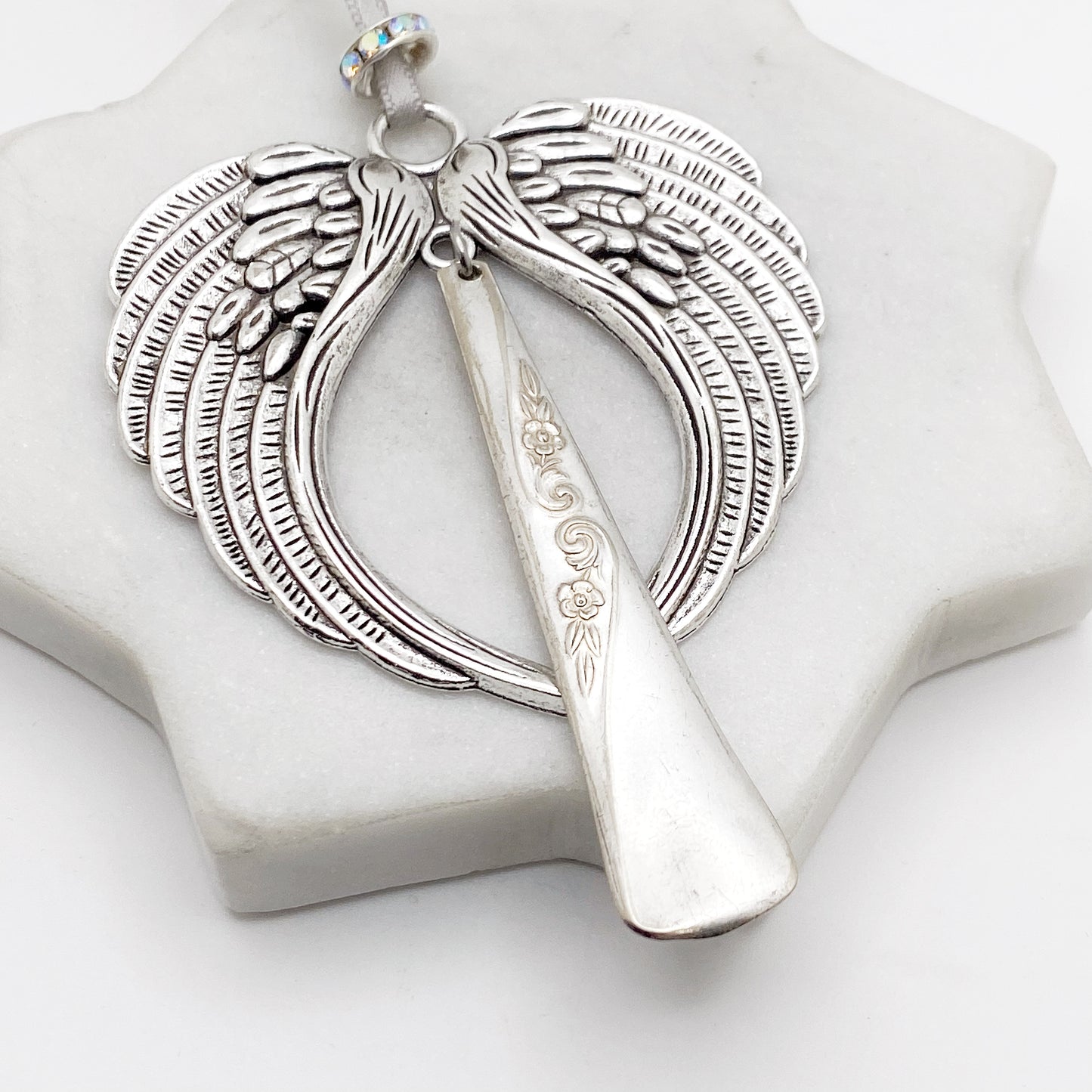 Large Angel Ornament, Revolution II 1953, Hand Stamped Vintage Spoon Ornament Ornaments callistafaye