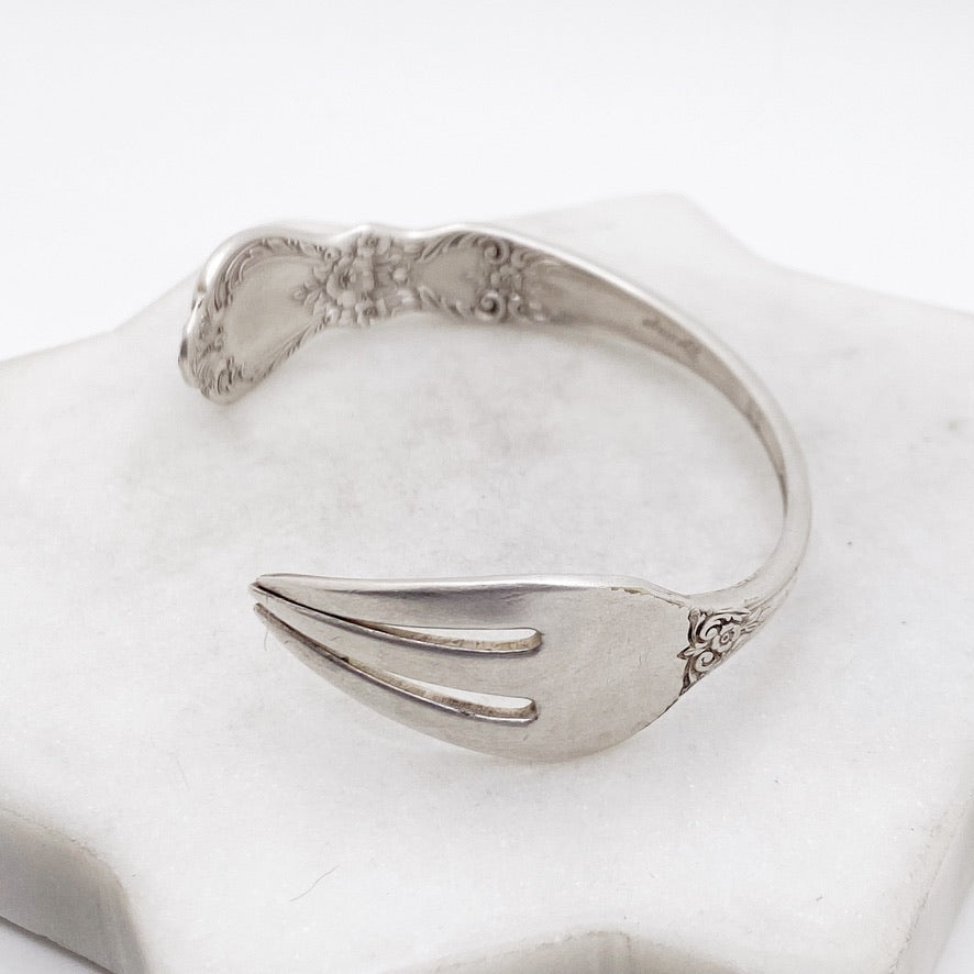 Heritage 1953, Cocktail Fork Cuff Bracelet, Hand Stamped Vintage Seafood Fork Bracelets callistafaye