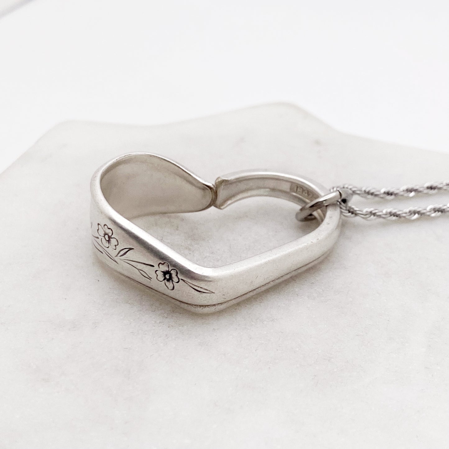 Springtime 1957, Floating Heart, Vintage Spoon Jewelry Hearts callistafaye