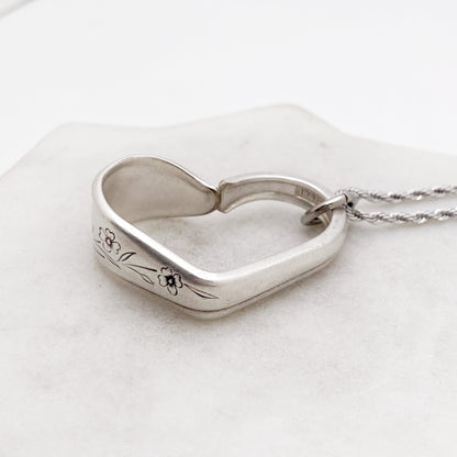 Springtime 1957, Floating Heart, Vintage Spoon Jewelry Hearts callistafaye