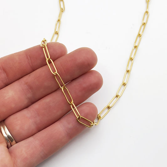 Paperclip Chain, Dainty Layering Necklace, Stainless Steel Jewelry, Minimalist Necklace, Waterproof Jewelry, Dainty Necklace Necklaces callistafaye   