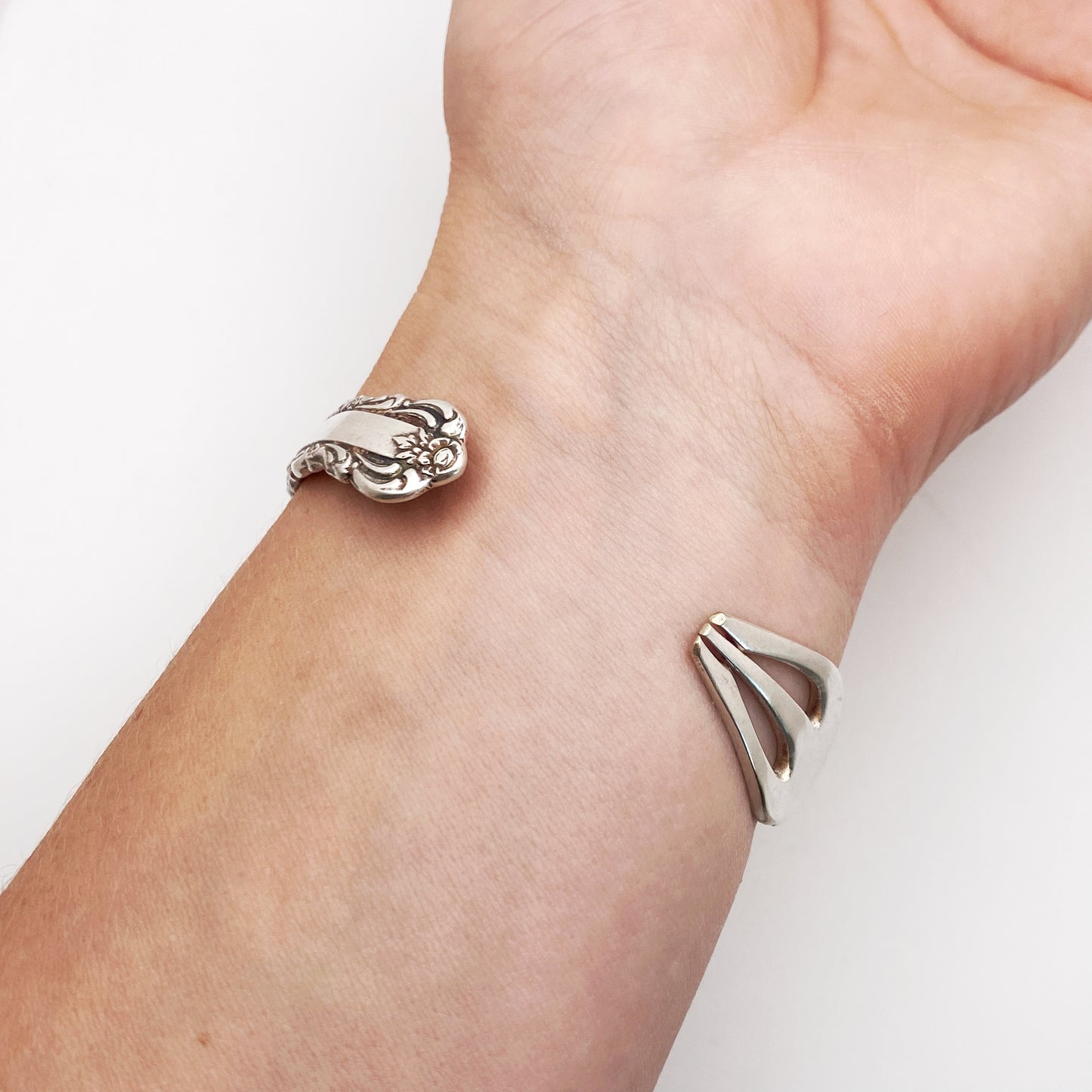 Bellfontaine 1973, RARE Cocktail Fork Cuff Bracelet, Hand Stamped Vintage Seafood Fork Bracelets callistafaye