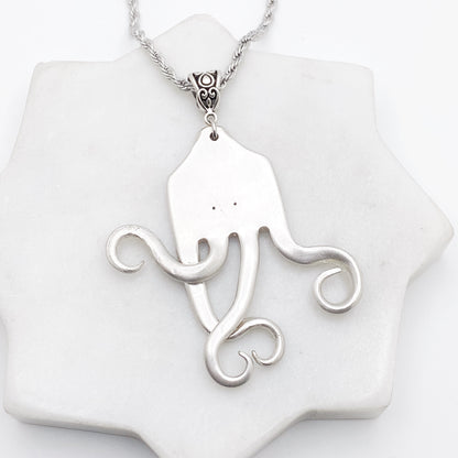 Forktopus Necklace, Octopus Fork Pendant, Vintage Silverware Jewelry Necklaces callistafaye   