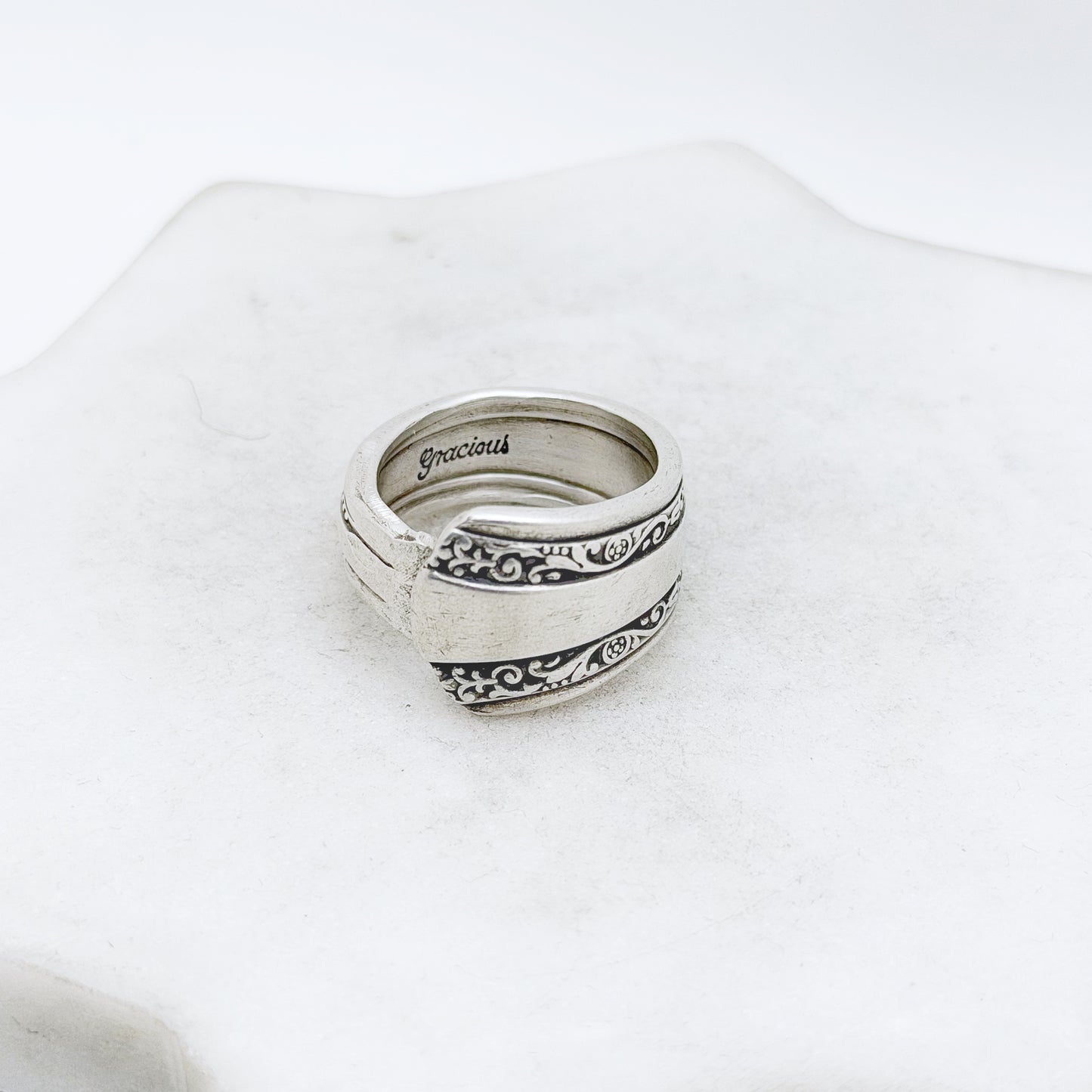Gracious 1939, Custom Size Spoon Ring, Vintage Silverware Ring Rings callistafaye