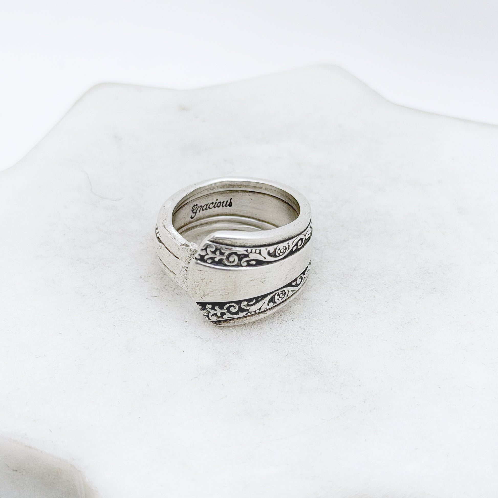 Gracious 1939, Custom Size Spoon Ring, Vintage Silverware Ring Rings callistafaye