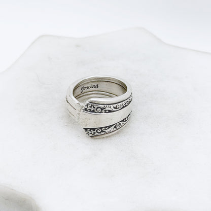 Gracious 1939, Custom Size Spoon Ring, Vintage Silverware Ring Rings callistafaye