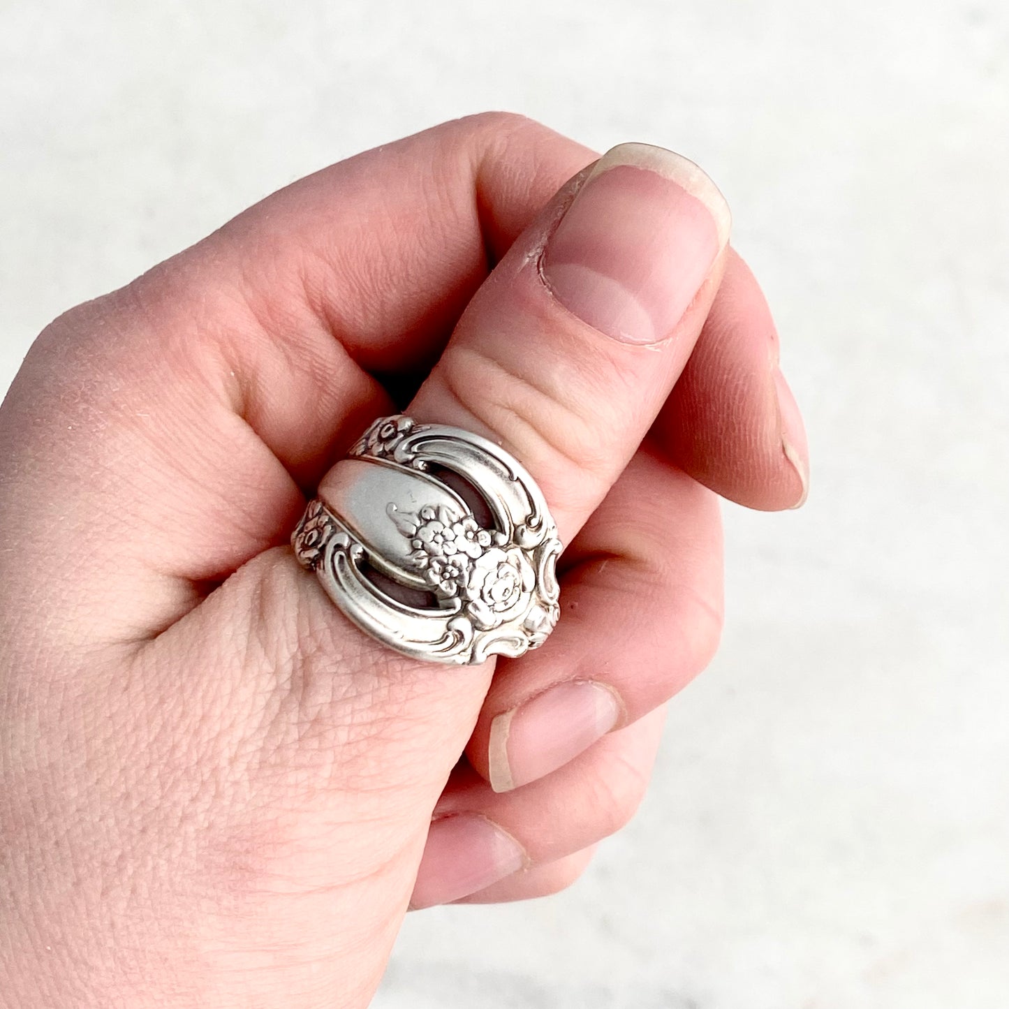 Silver Artistry 1965, Custom Size Spoon Ring, Vintage Silverware Ring Rings callistafaye   