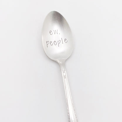 Ew People, Hand Stamped Vintage Spoon Spoons callistafaye